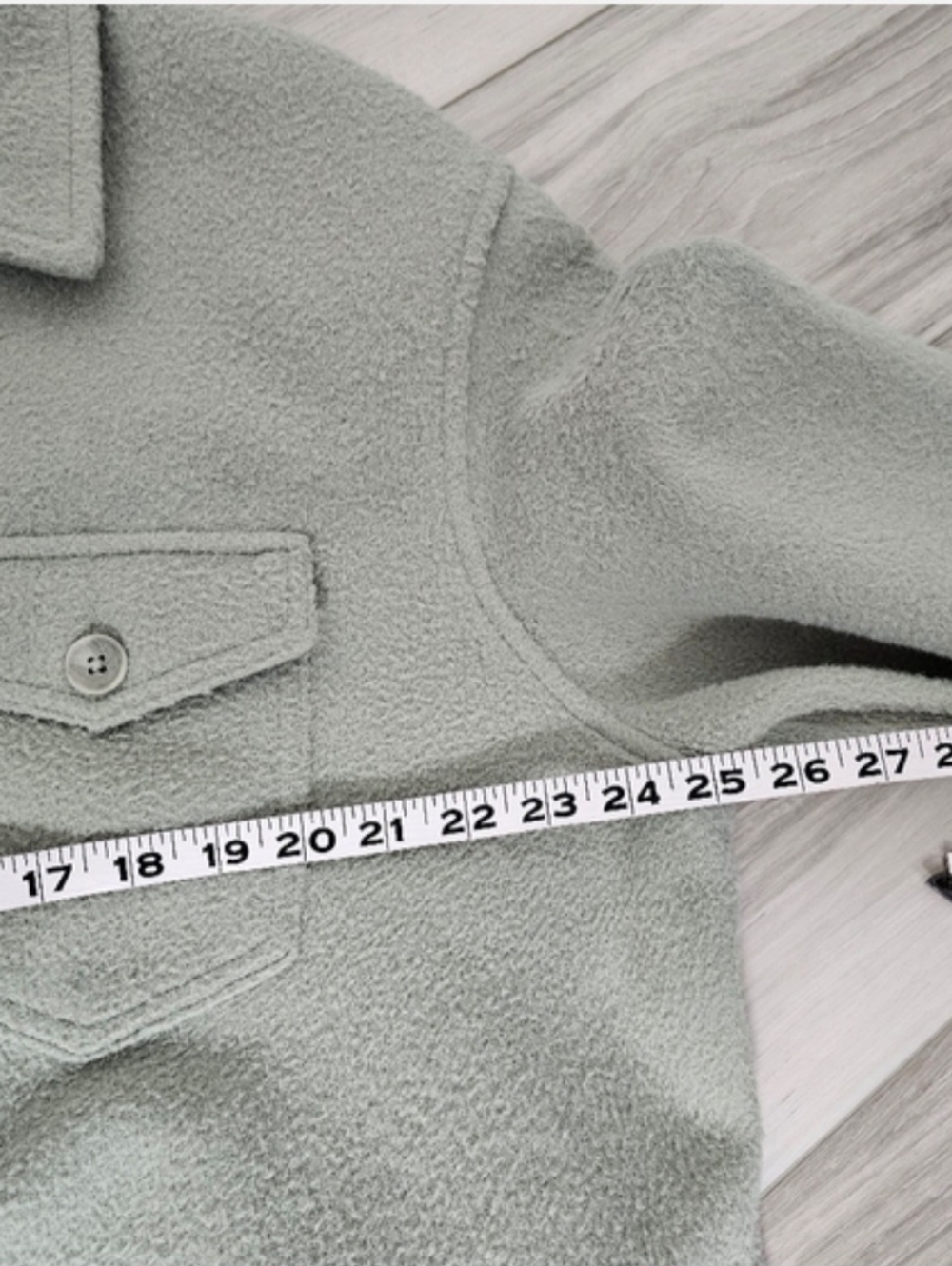 Hilary Radley Light Gray Button-Front Shacket Sz XL - Picture 8 of 10